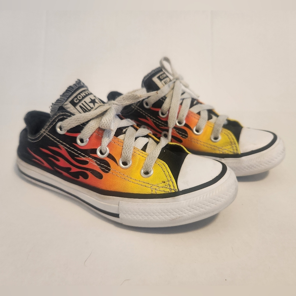 Flame Converse All Star Low Tops Sz.  12